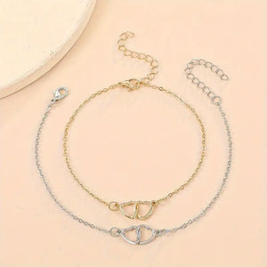 Anklet Tender Love Duo Slim Chain